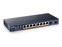 Zyxel XMG1915 Series XMG1915-10EP - Switch - administreret, NebulaFLEX cloud - L3 Lite - smart - 8 x 100/1000/2.5G (PoE++) + 2 x Gigabit SFP / 10 Gigabit SFP+ - monterbar på stativ - PoE++ (130 W) XMG1915-10EP-EU0101F