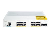 Cisco Catalyst 1000-16T-2G-L - Switch - Administreret - 16 x 10/100/1000 + 2 x Gigabit SFP (uplink) - monterbar på stativ C1000-16T-2G-L