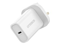 OtterBox - Strømforsyningsadapter - 30 Watt - PD (24 pin USB-C) - hvid - Europa 78-81415