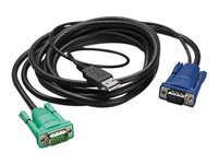APC - Kabel til tastatur / video / mus (KVM) - USB, HD-15 (VGA) (han) til HD-15 (VGA) (han) - 1.83 m - for P/N: AP5201, AP5202, AP5808, AP5816, KVM1116R AP5821