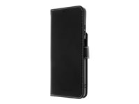 Insmat - Flipomslag til mobiltelefon - ægte læder, karton+papir+aluminiumsfolie, polycarbonat (PC) - for Motorola Moto G24 Power 650-3238