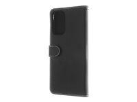 Insmat - Flipomslag til mobiltelefon - læder, karton+papir+aluminiumsfolie - sort - for Xiaomi Redmi Note 10 Pro 650-2966