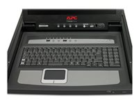APC LCD Console - KVM-konsol med KVM switch - 8 porte - PS/2 - 17" - rackversion - VGA - sort - 1U - for P/N: AR3106SP, SMX1000C, SMX1500RM2UC, SMX1500RM2UCNC, SMX750C, SMX750CNC, SRT5KRMXLW-TW AP5808