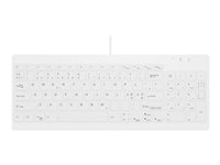 Active Key AK-C7012 - Tastatur - kluddesinfektion - USB - QWERTY - Pan Nordic - hvid AK-C7012F-U1-W/NOR