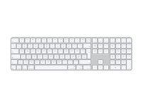 Apple Magic Keyboard with Touch ID and Numeric Keypad - Tastatur - USB-C - trådløs - Bluetooth - QWERTY - norsk - hvide taster MXK73H/A