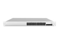 Cisco Meraki Cloud Managed MS210-24 - Switch - Administreret - 24 x 10/100/1000 + 4 x Gigabit SFP (uplink) - monterbar på stativ, desktop MS210-24-HW