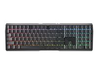 CHERRY MX 3.0S - Tastatur - 100% - full size - bagbelyst - trådløs - 2.4 GHz, Bluetooth 5.2, USB-C - QWERTY - USA - tastkontakt: CHERRY MX2A Red - sort G80-3872LJBUS-2
