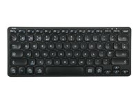 Targus - Tastatur - kompakt, multi-enhed, antimikrobiel - trådløs - Bluetooth 5.1 - QWERTY - UK - sort - B2B AKB862UK