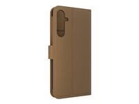 Zagg - Flipomslag til mobiltelefon - PU-læder (termoplastisk polyuretan + polykarbonat) - brun - for Samsung Galaxy A55 702314851
