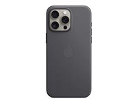 Apple - Bagsidecover til mobiltelefon - MagSafe-kompatibilitet - FineWoven - sort - for iPhone 15 Pro Max MT4V3ZM/A