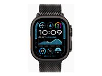 Apple Watch Ultra 2 - 49 mm - sort titanium - smart ur med milanesisk løkke - båndstørrelse: S - 64 GB - LTE, Wi-Fi 4, UWB, Bluetooth - 4G - 61.8 g MX4W3DH/A