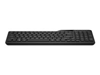 HP 475 - Tastatur - dobbelt-tilstand, multi-enhed, kompakt, 2-zone layout, lavprofil nøglerejse, 12 programmerbare knapper - trådløs - 2.4 GHz, Bluetooth 5.3 - Pan Nordic - jet black 7N7B9AA#UUW