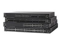 Cisco 550X Series SF550X-48P - Switch - L3 - Administreret - 48 x 10/100 (PoE+) + 2 x kombo 10 Gigabit SFP+ + 2 x SFP+ - monterbar på stativ - PoE+ (382 W) SF550X-48P-K9-EU