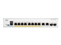 Cisco Catalyst 1300-8FP-2G - Switch - L3 - Administreret - 8 x 10/100/1000 (PoE+) + 2 x kombo Gigabit SFP/RJ-45 - monterbar på stativ - PoE+ (120 W) C1300-8FP-2G