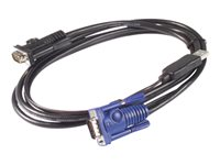 APC - Kabel til tastatur / video / mus (KVM) - USB, HD-15 (VGA) til HD-15 (VGA) - 1.83 m - for P/N: AP5201, AP5202, AP5808, AP5816, KVM1116R AP5253