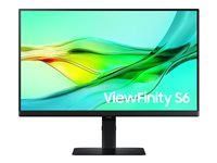 Samsung ViewFinity S6 S24D604UAU - S60UD Series - LED-skærm - QHD - 24" - HDR LS24D604UAUXEN