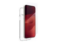 iFrogz Defence - Bagsidecover til mobiltelefon - Krystalklar - med skærmbeskytter - for Apple iPhone 15 Plus 300511829