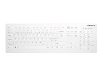 Active Key AK-C8112 - Tastatur - tørredesinfektion, flad nøgleprofil - vaskbar - trådløs - 2.4 GHz - QWERTY - Pan Nordic - hvid AK-C8112-FUS-W/PN