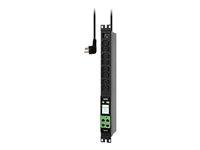 APC EasyPDU EPDU2016M - Strømfordelingsenhed (rackversion) - med måler - AC 230 V - 3680 VA - 1-faset - Ethernet 10/100/1000, serial, USB - output-stikforbindelser: 8 (power IEC 60320 C13) - 1U - 19" - 2.5 m ledning - sort EPDU2016M