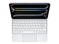 Apple Magic Keyboard - Tastatur og folio-kasse - med trackpad - bagbelyst - Apple Smart connector - AZERTY - fransk - hvid MWR03F/A