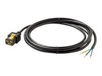 APC - Strømkabel - IEC 60320 C19 til hardwire 3-wire - AC 240 V - 16 A - 3 m - sort - for P/N: SMT2200I-AR, SMT2200R2I-AR, SMT3000I-AR, SMT3000R2I-AR, SRT1500XLI, SRT2200XLI-KR AP8759