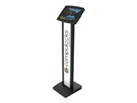 Compulocks BrandMe Surface Pro 7 / Galaxy TabPro S Floor Stand Black - Stativ - for tablet - låsbar - aluminium - sort - gulvstående - for Microsoft Surface Pro (Midt 2017), Pro 3, Pro 4, Pro 6, Pro 7; Samsung Galaxy TabPro S 140B912SGEB