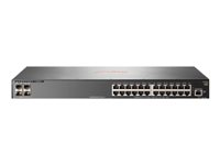 HPE Aruba 2930F 24G 4SFP - Switch - L3 - Administreret - 24 x 10/100/1000 + 4 x Gigabit SFP (uplink) - monterbar på stativ JL259A