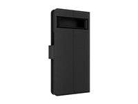 iFrogz Defence - Flipomslag til mobiltelefon - læder - sort - for Google Pixel 7a 302011193