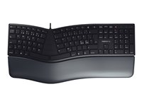 CHERRY KC 4500 ERGO - Tastatur - USB - QWERTY - Pan Nordic - sort JK-4500PN-2
