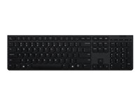 Lenovo Professional - Tastatur - trådløs - Bluetooth, 2.4 GHz - QWERTY - Nordisk - tastkontakt: Scissor-Switch - grå - brun kasse 4Y41K04075
