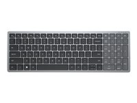 Dell KB740 - Tastatur - kompakt, multienhed - trådløs - 2.4 GHz, Bluetooth 5.0 - QWERTY - Pan Nordic - titan grå - med 3 års Next Business Day Advanced Exchange Service KB740-GY-R-NOR