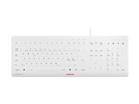 CHERRY STREAM KEYBOARD - Tastatur - desinficerbar hygiejnetastatur - vaskbar - USB - QWERTY - Nordisk - perlegrå JK-8502PN-0