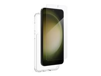 iFrogz Defence - Bagsidecover til mobiltelefon - Krystalklar - med Tempered Glass-skærmbeskytter - for Samsung Galaxy S23+ 302011024
