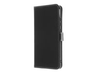 Insmat - Flipomslag til mobiltelefon - ægte læder, karton+papir+aluminiumsfolie, polykarbonat - for Motorola Edge 50 Fusion 650-3304