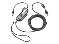 Poly SHS 2371-12 - PTT (push-to-talk) hovedtelefon adapter - USB, stereo, serialiseret - TAA-kompatibel 8K719AA#AC3