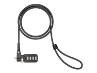 Compulocks Universal Security Combination Cable Lock - Sikkerhedskabelslås - sort - 1.83 m IBMCL37