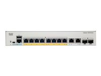 Cisco Catalyst 1000-8P-2G-L - Switch - Administreret - 4 x 10/100/1000 (PoE+) + 4 x 10/100/1000 + 2 x combo Gigabit SFP (uplink) - monterbar på stativ - PoE+ (67 W) C1000-8P-2G-L