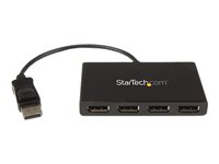 StarTech.com 4-Port Multi Monitor Adapter, DisplayPort 1.2 MST Hub, 4x 1080p, Video Splitter for Extended Desktop Mode on Windows PCs Only, DP to Quad DP Monitors MST Hub - DP Multi Stream Transport Hub (MSTDP124DP) - Videosplitter - 4 x DisplayPort - desktop - for P/N: SV231DPU34K, SVA5N3NEUA MSTDP124DP