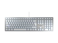CHERRY KC 6000 SLIM FOR MAC - Tastatur - USB - Pan Nordic - tastkontakt: CHERRY SX - sølv JK-1610PN-1
