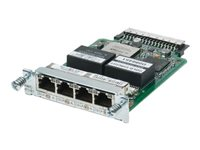 Cisco Clear Channel - Ekspansionsmodul - MLPPP, FRF.16 - 4 porte - T-1/E-1 - for Cisco 2821 4-pair, 28XX, 28XX V3PN, 29XX, 38XX, 38XX V3PN, 39XX HWIC-4T1/E1=