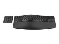 HP 965 - Tastatur og keypad-sæt - kompakt størrelse, 2-zone layout, separat numpad, lav profil nøglerejse, multi-enhed - trådløs - Bluetooth - Pan Nordic - sort 7E756AA#UUW