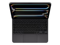 Apple Magic Keyboard - Tastatur og folio-kasse - med trackpad - bagbelyst - Apple Smart connector - QWERTY - dansk - sort - for 11-inch iPad Pro M4 Wi-Fi + Cellular MWR23DK/A
