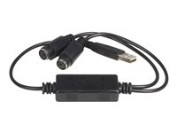 StarTech.com USB to PS/2 Adapter for Keyboard and Mouse - Keyboard / mouse adapter - USB - USBPS2PC - Tastatur-/ musadapter - USB - for P/N: PS2UTPEXT, SV221MICRO, SV211KA USBPS2PC