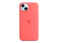 Apple - Bagsidecover til mobiltelefon - MagSafe-kompatibilitet - silicone - guava - for iPhone 15 Plus MT163ZM/A