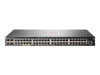 HPE Aruba 2930F 48G PoE+ 4SFP+ - Switch - L3 - Administreret - 48 x 10/100/1000 (PoE+) + 4 x 1 Gigabit / 10 Gigabit SFP+ (uplink) - monterbar på stativ - PoE+ (370 W) - remarketed JL256AR