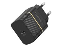 OtterBox - Strømforsyningsadapter - propack - 20 Watt - 3 A - PD 3.0, Apple Fast Charge, Fast Charge (24 pin USB-C) - sort 78-80868
