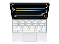 Apple Magic Keyboard - Tastatur og folio-kasse - med trackpad - bagbelyst - Apple Smart connector - QWERTY - hollandsk - hvid - for Apple 13-inch iPad Pro M4 Wi-Fi, M4 Wi-Fi + Cellular MWR43N/A