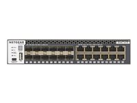 NETGEAR M4300-12X12F - Switch - L3 - Administreret - 12 x 10/100/1000/10000 + 12 x 10 Gigabit SFP+ - front til ryg-luftstrøm - monterbar på stativ XSM4324S-100NES