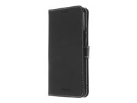 Insmat - Flipomslag til mobiltelefon - papir, polyurethan, bomuld, bronze, pap, termoplastisk polyuretan (TPU) - sort - for Xiaomi Redmi 12C 650-3161