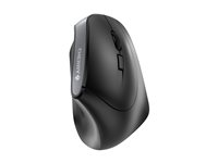 CHERRY MW 4500 - Lodret mus - ergonomisk - højrehåndet - optisk - 6 knapper - trådløs - 2.4 GHz - trådløs modtager (USB) - sort JW-4500